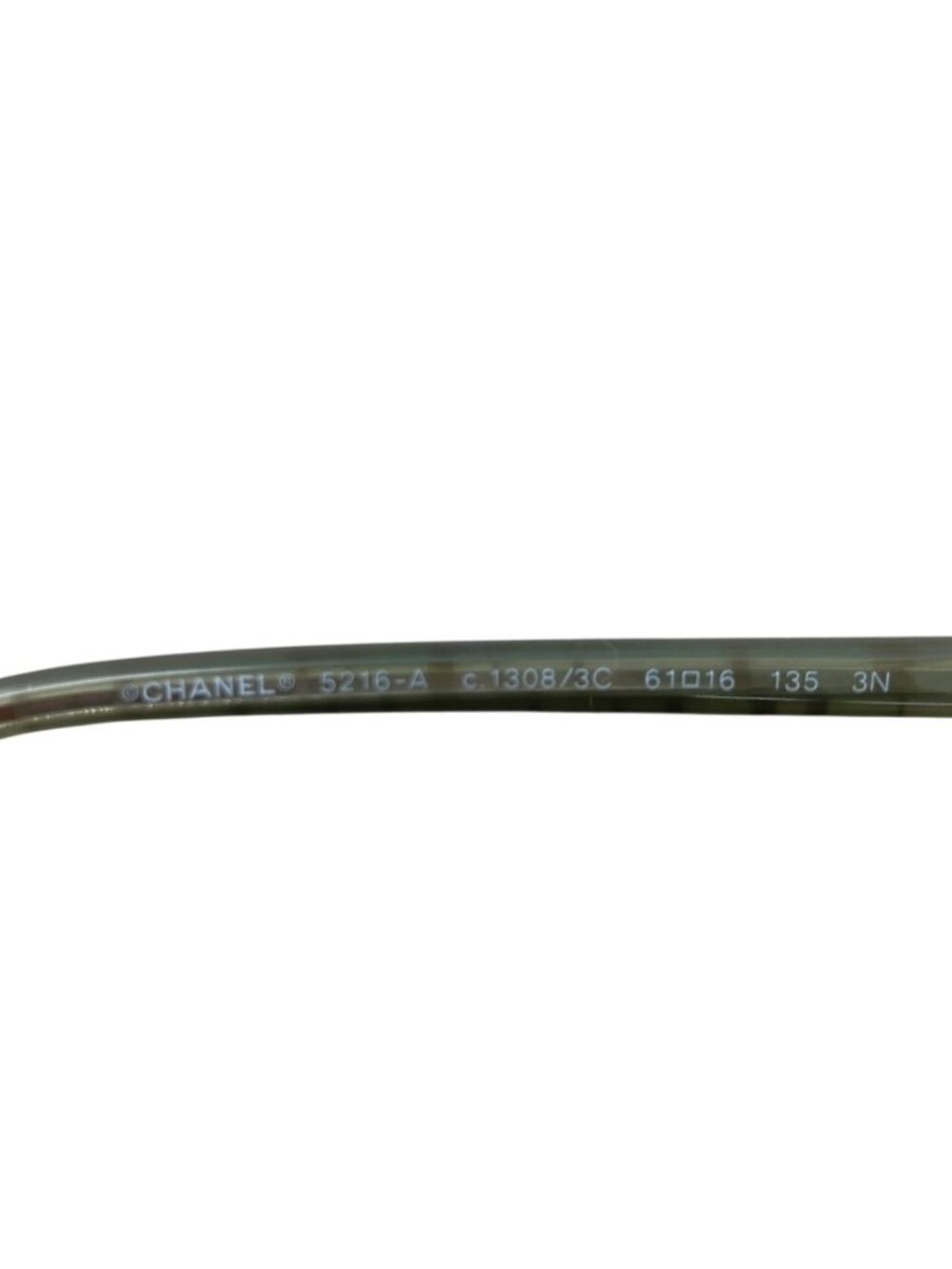 Chanel Sunglasses CC Logo Acetate Green Silver Eyewear - Picture 7 of 8